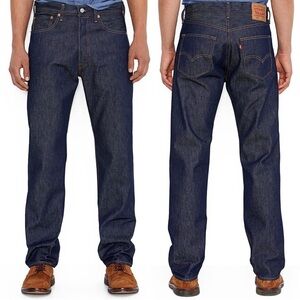 Levi’s • 501 Original Shrink To Fit jeans mid rise straight leg rigid denim